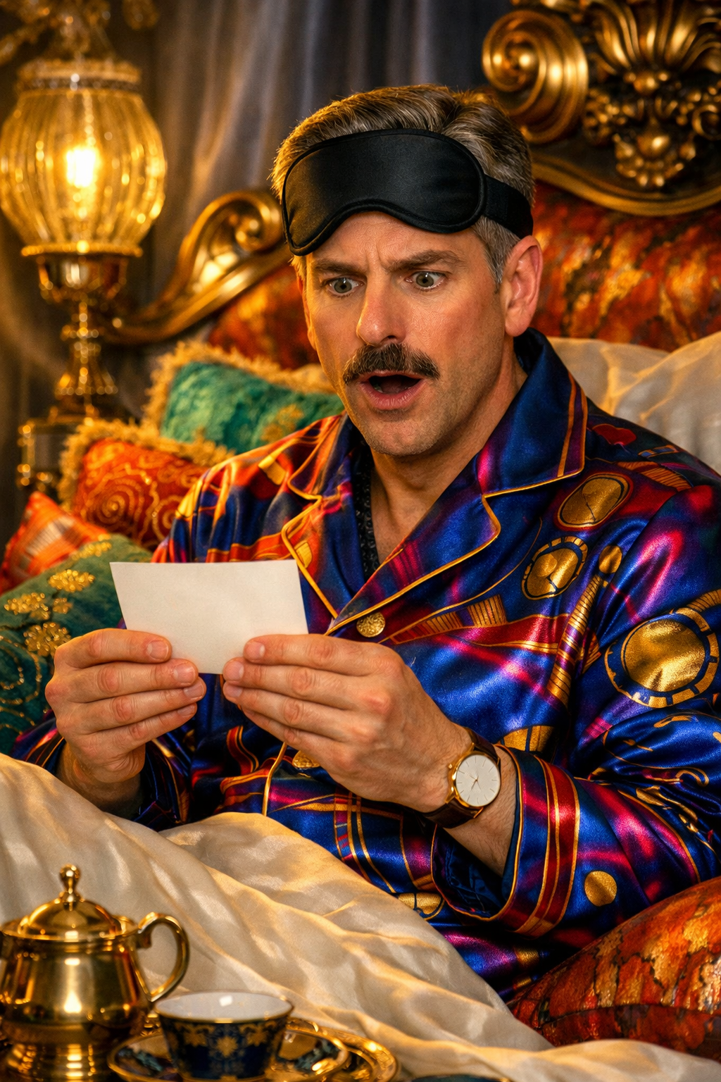 Watson reading Holmes's mysterious note