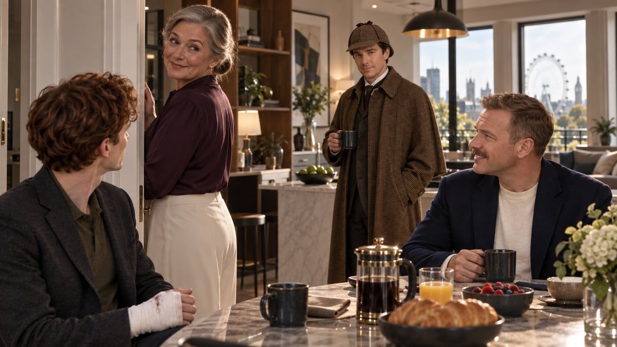 Mrs Hudson joking that nobody ever chooses the porridge