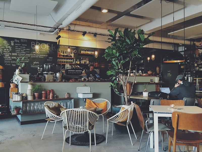 at the café