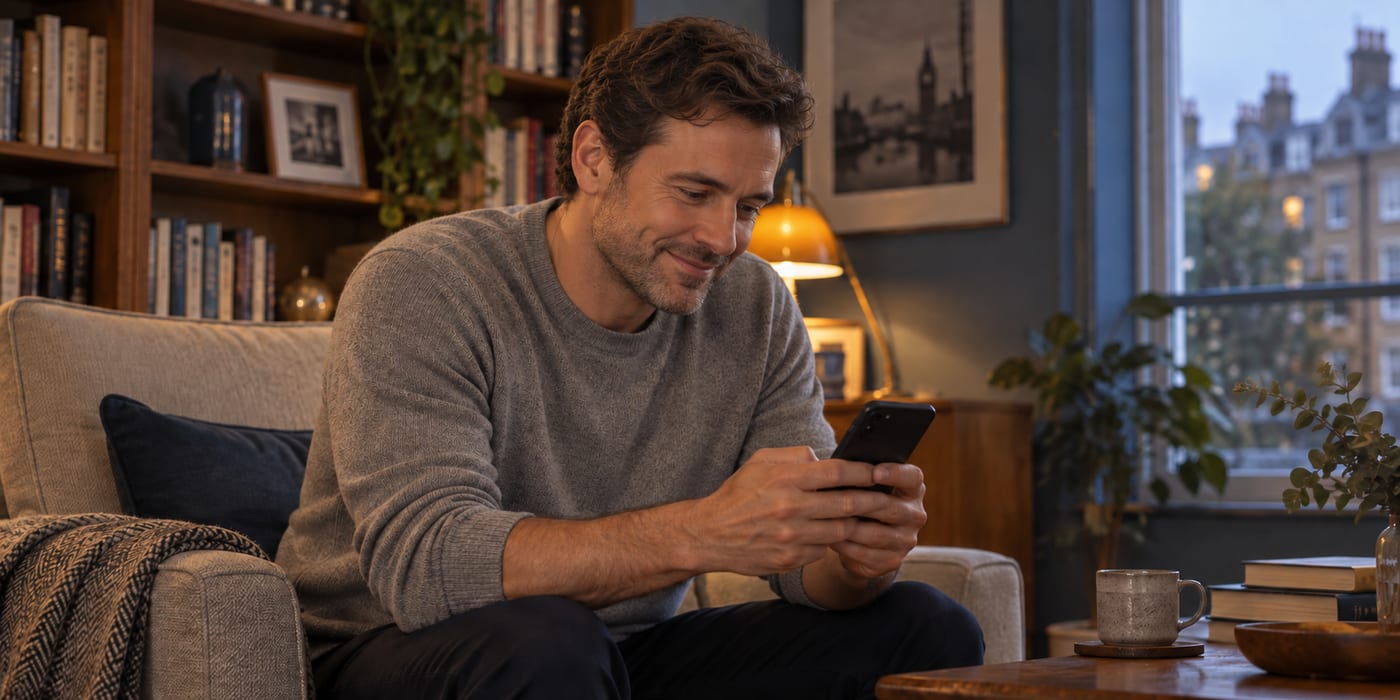 Tom texting Nina, planning something for Thursday
