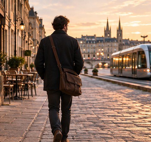 Julien rentre à pied le soir