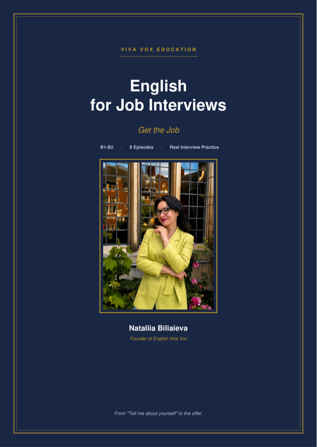 Обкладинка робочого зошита English for Job Interviews